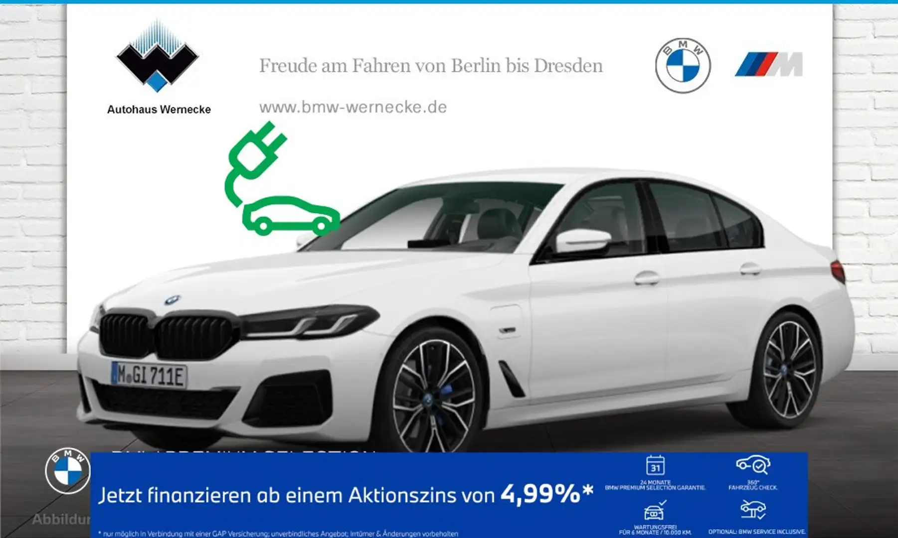 BMW 530 e Limousine M Sportpaket Head-Up HK HiFi DAB Alb - 1