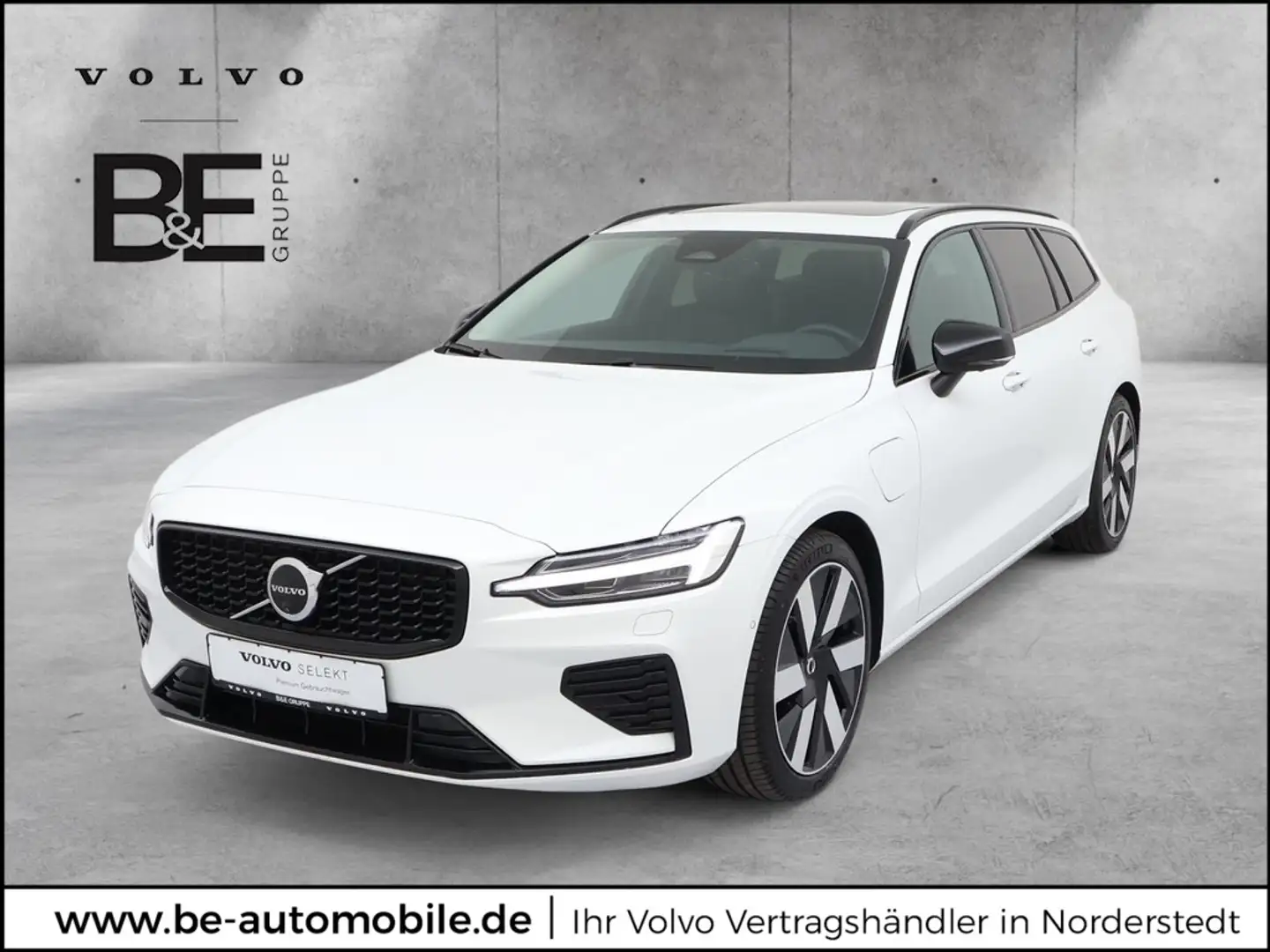 Volvo V60 T6 AWD Plus Dark Recharge Plug-In Hybrid Weiß - 1
