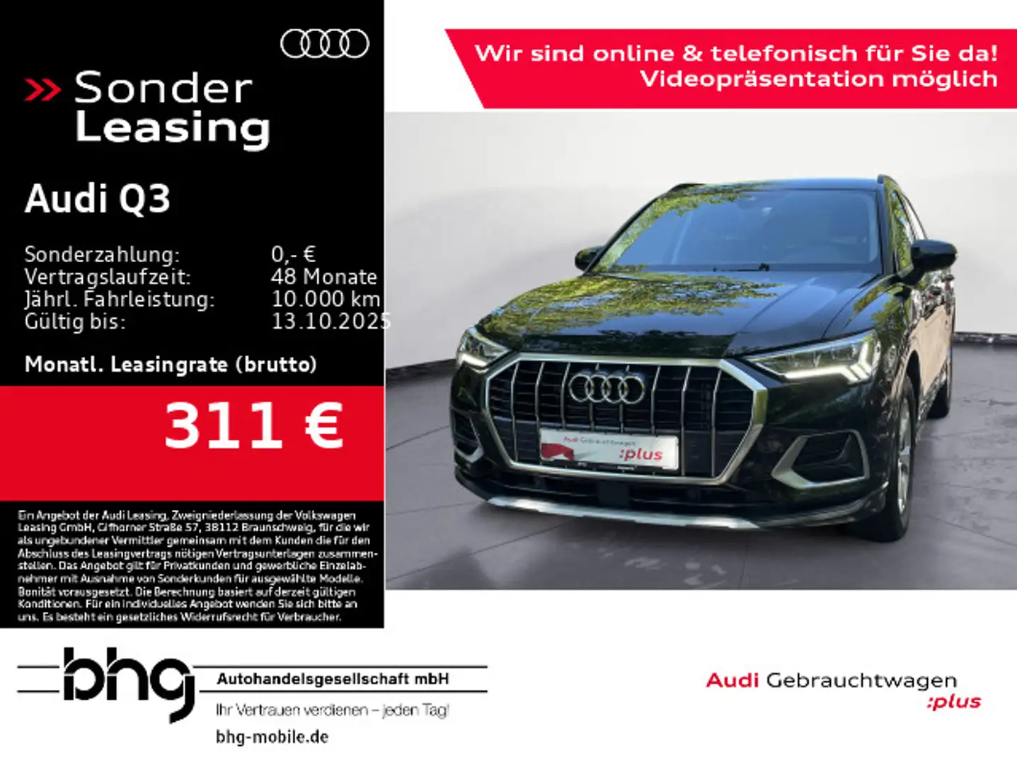 Audi Q3 35 TFSI advanced LED/Kamera/Navi/Assist/uvm. Schwarz - 1