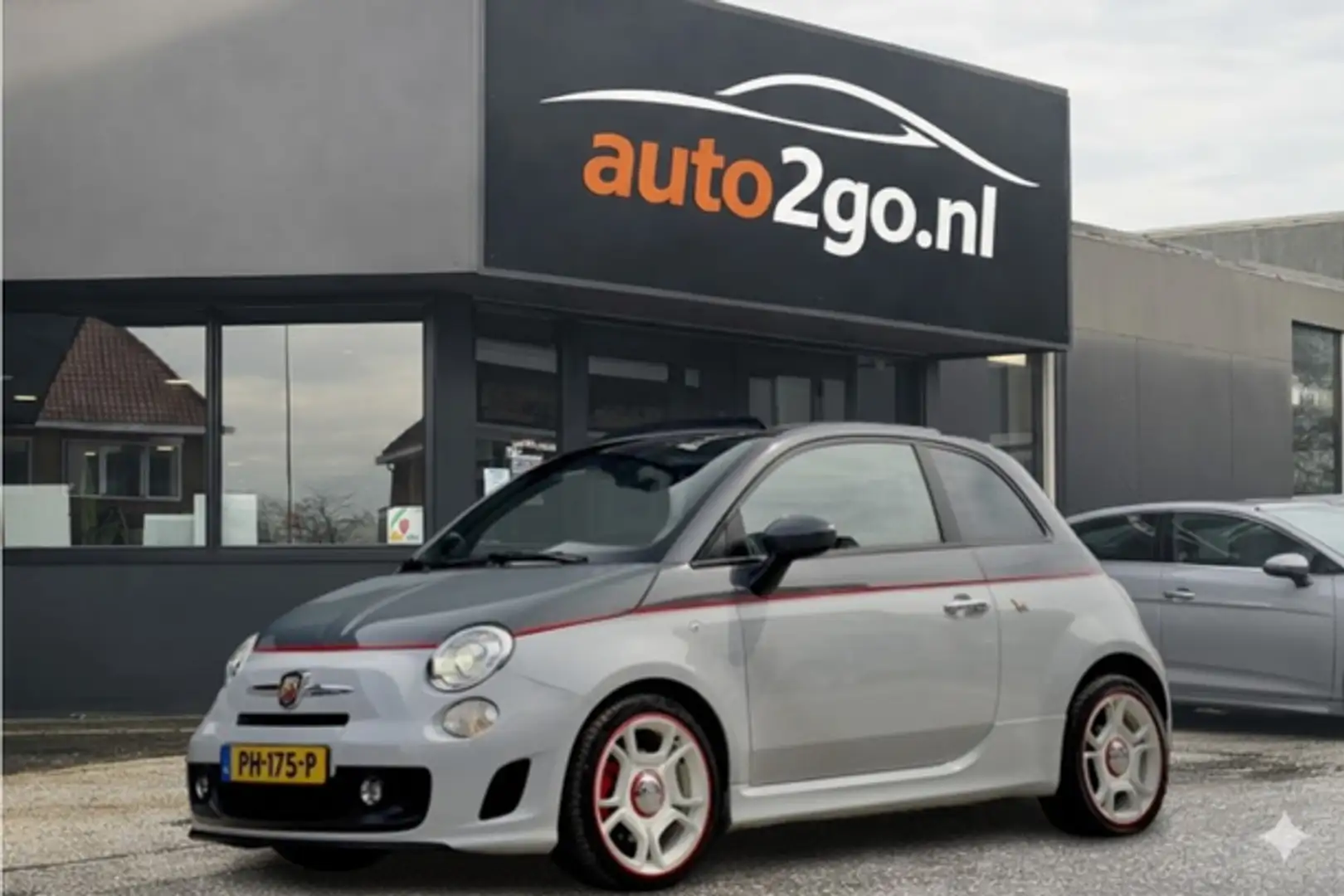 Fiat 500C Abarth 1.4-16V CABRIO TWO-TONE VOL-LEDER NAVI AIRCO LED L Grau - 1