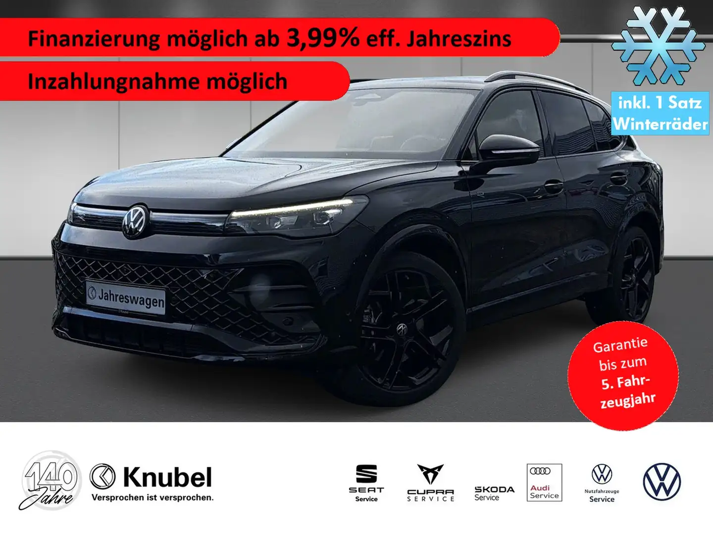 Volkswagen Tiguan R-Line 2.0 TDI DSG AHK 20" Keyless Navi AreaView Schwarz - 1