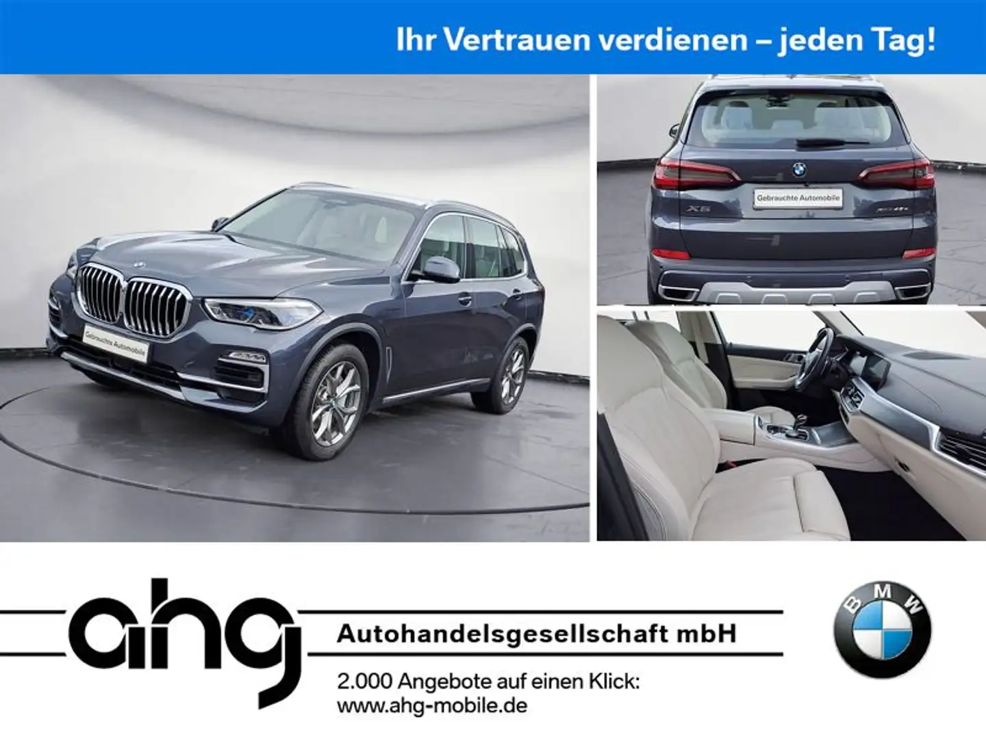 BMW X5 xDrive45e Innovationsp. Head-Up AHK Komfortsi Gris - 1