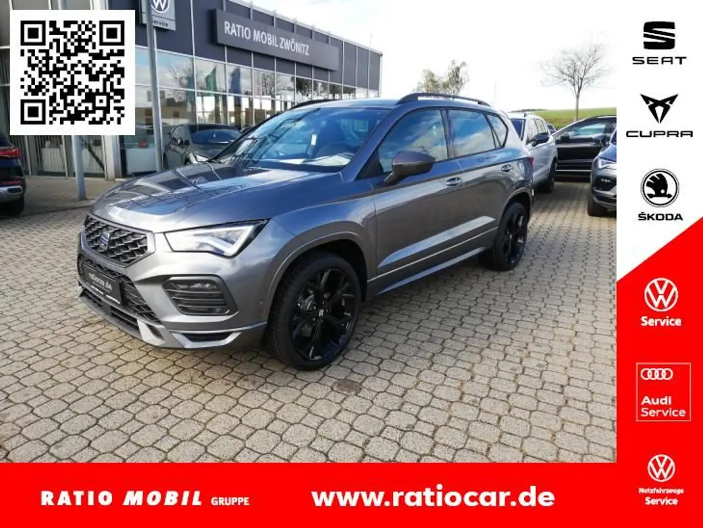 SEAT Ateca ATECA FR 2.0 TDI DSG NAVI SITZH. AHK-VORBER. Gris - 1