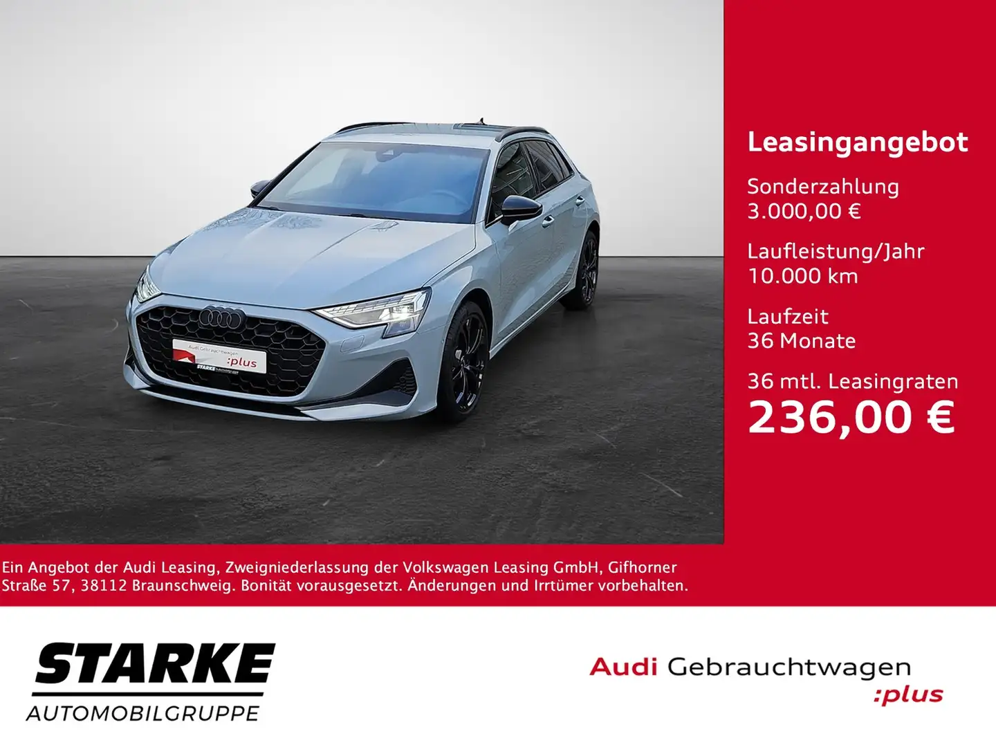 Audi A3 Sportback 30 TFSI S tronic Advanced NaviPlus LE... Grau - 1