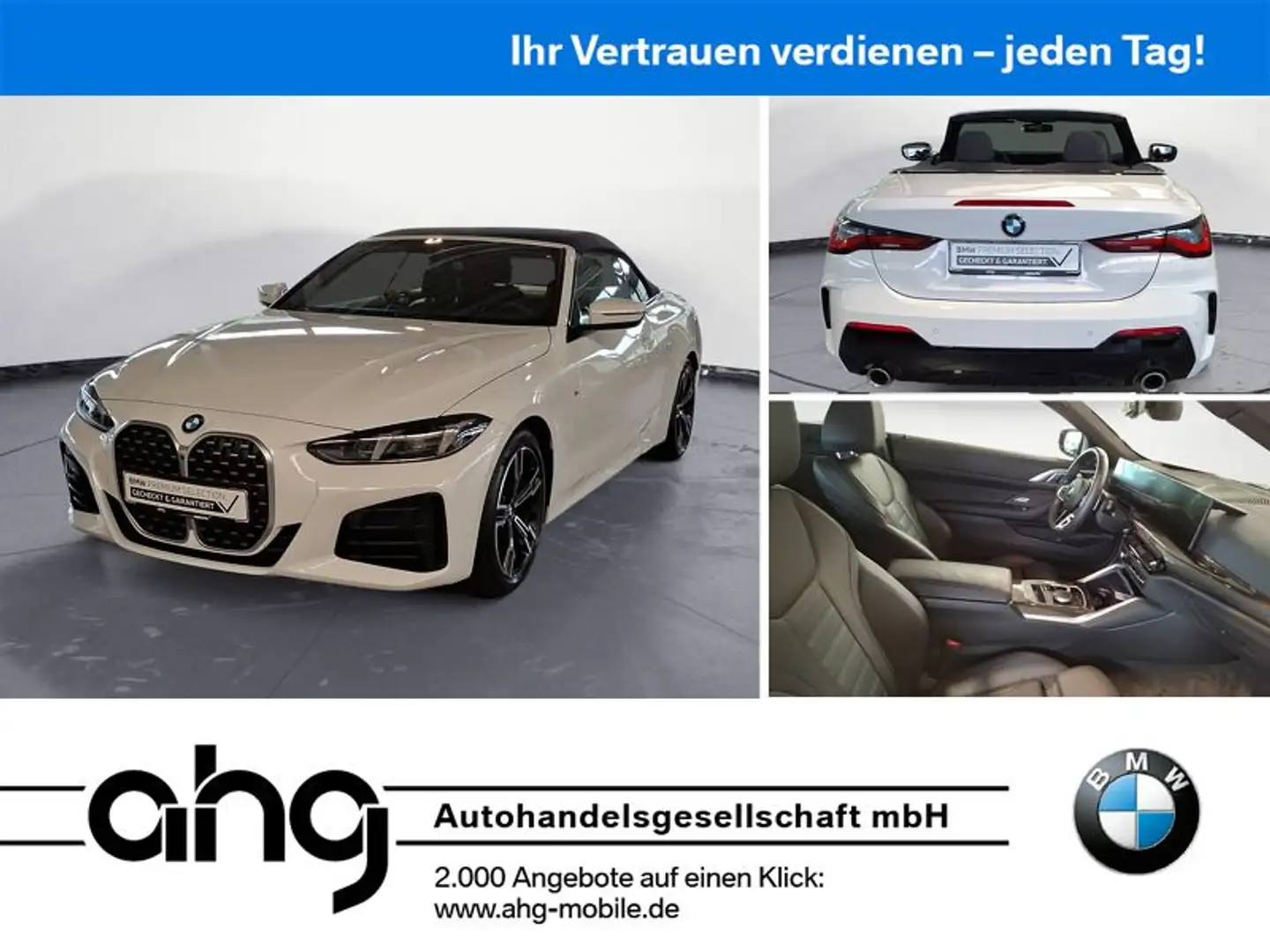 BMW 420 i Cabrio M Sportpaket Innovationsp. Weiß - 1