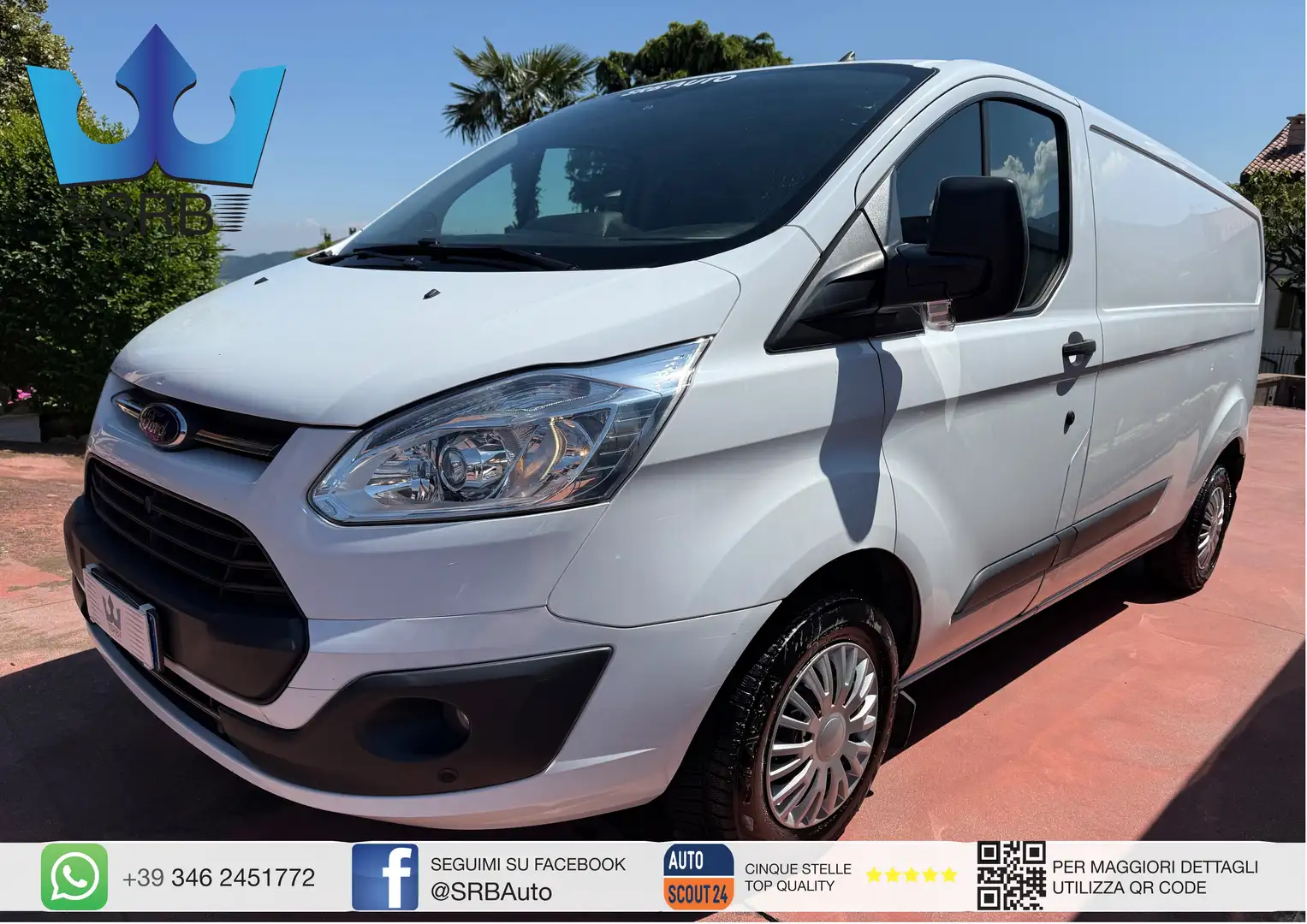 Ford Transit Custom L2H1 Passo LUNGO Blanc - 1