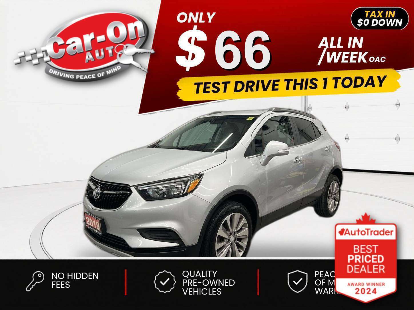 Silver 2019 Buick Encore Preferred AWD SUV / Crossover All-Wheel Drive Automatic
