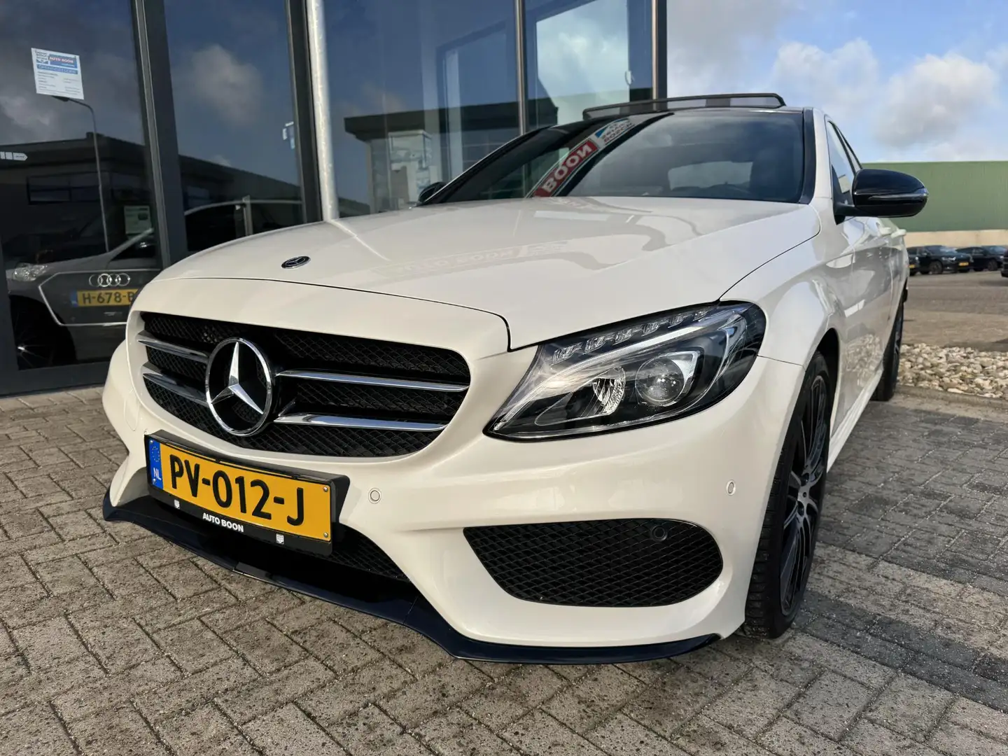 Mercedes-Benz C 180 AMG 156PK PREST. AUTOM. PANO/LEER/19"AMG/LED /NAVI Bianco - 2