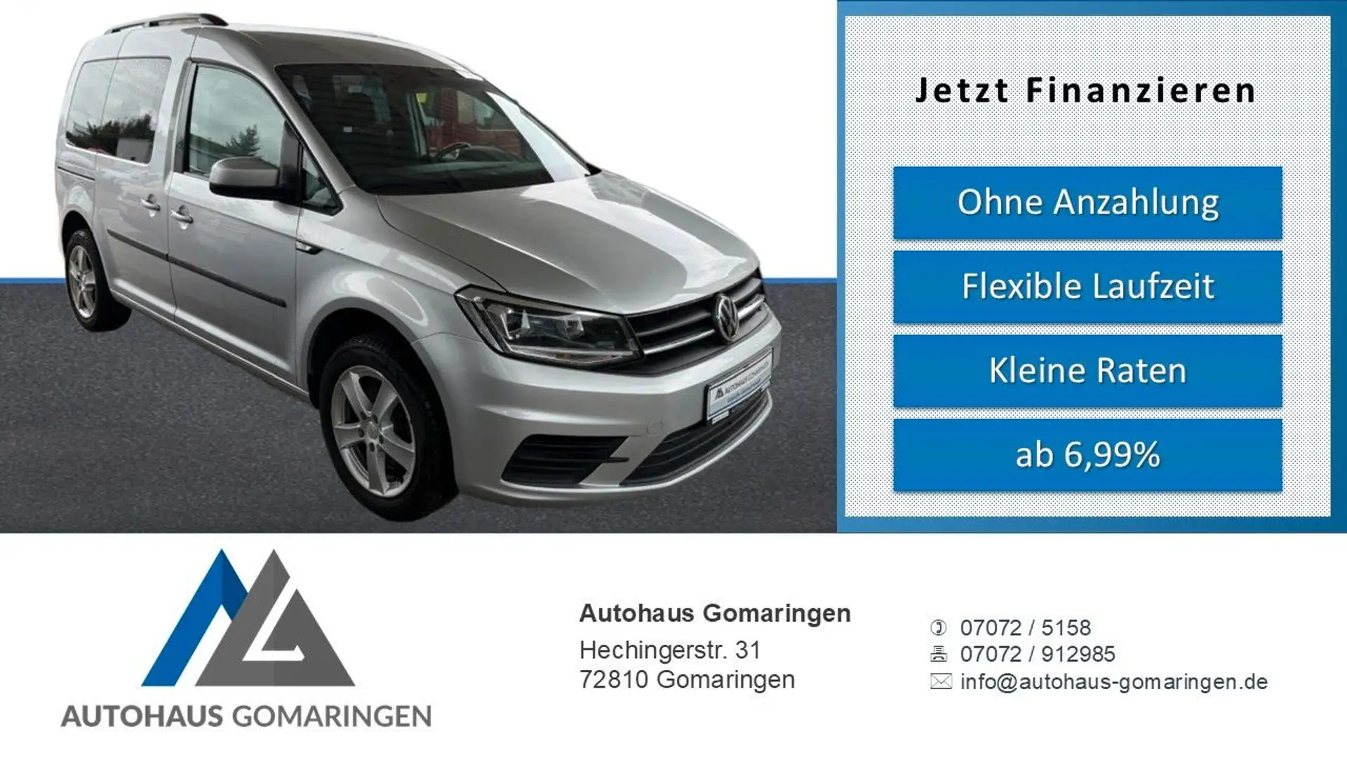 Volkswagen Caddy PKW Automatik*XENON*Tempomat*FES*PDC* Silber - 1