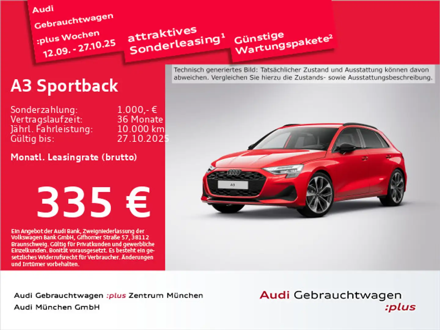 Audi A3 35 TDI S tronic advanced Navi+/SONO Rot - 1