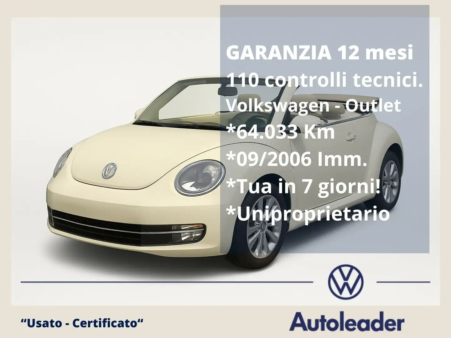 Volkswagen New Beetle 1.9 TDI 105CV Cabrio Unicoproprietario Beige - 1