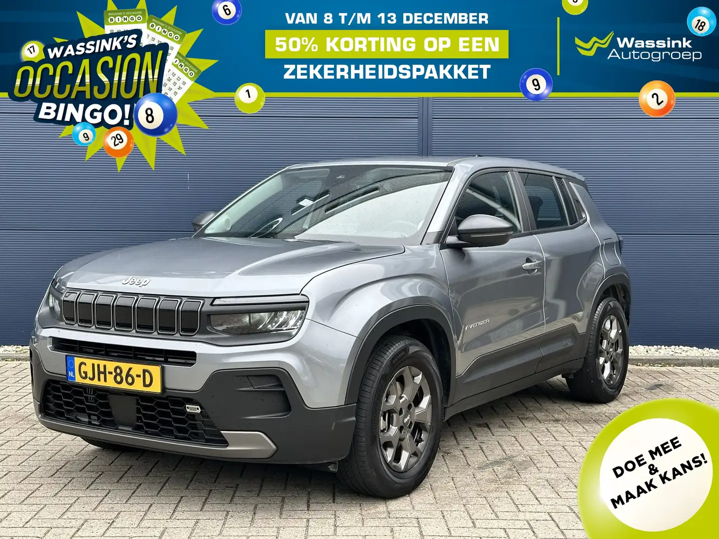 Jeep Avenger 1.2T e-Hybrid 100pk Aut Longitude Trekhaak 1100KG Grijs - 1