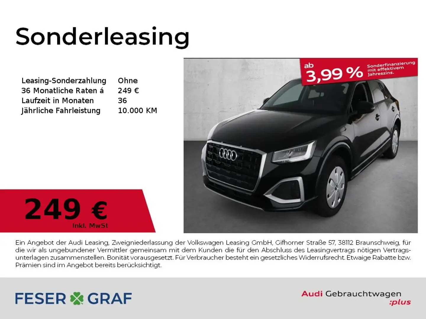 Audi Q2 Advanced 35 TFSI S tronic Schwarz - 1