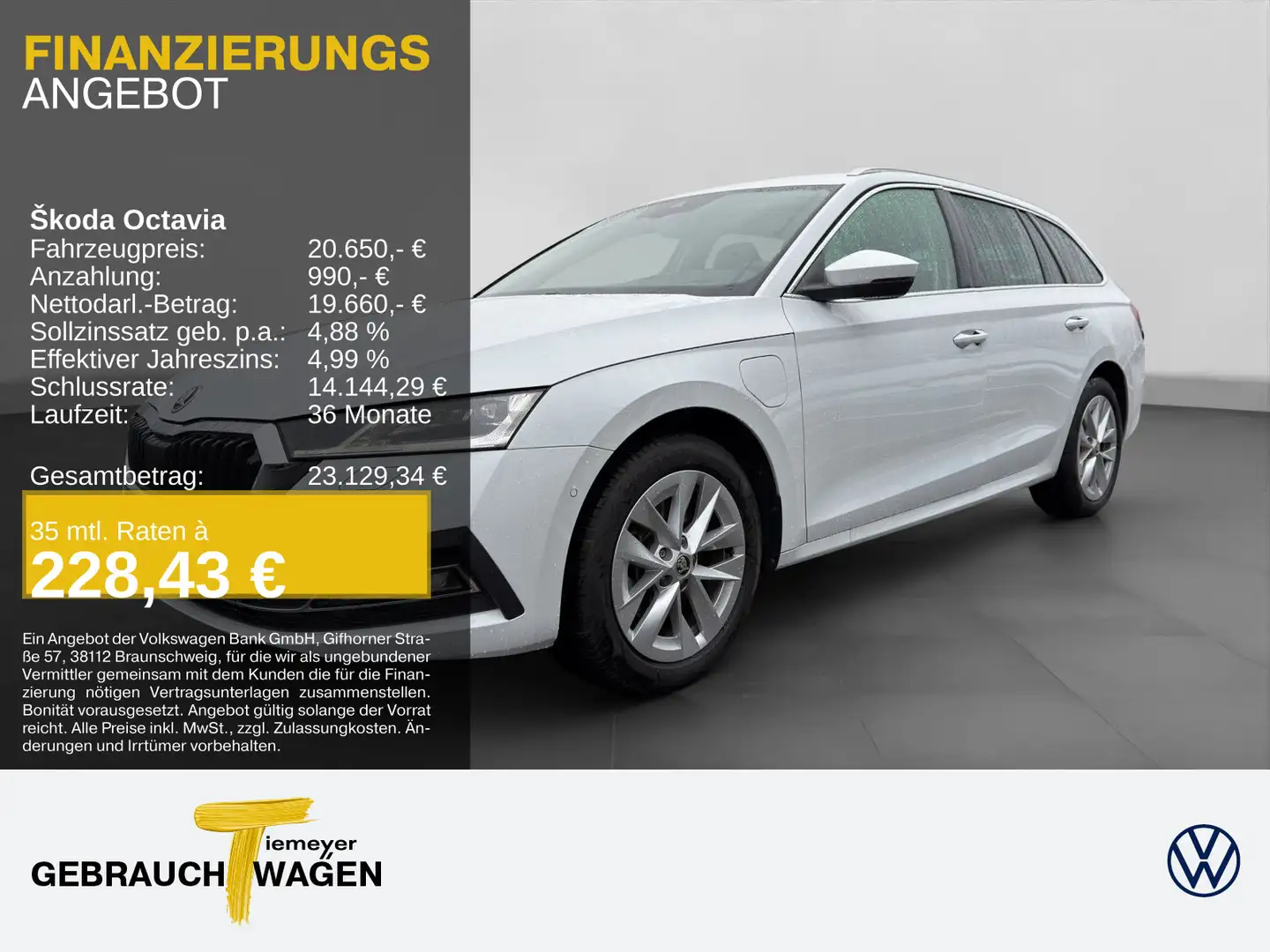 Skoda Octavia Combi 1.4 TSI iV STYLE NAVI SITZHZG TEIL Weiß - 1