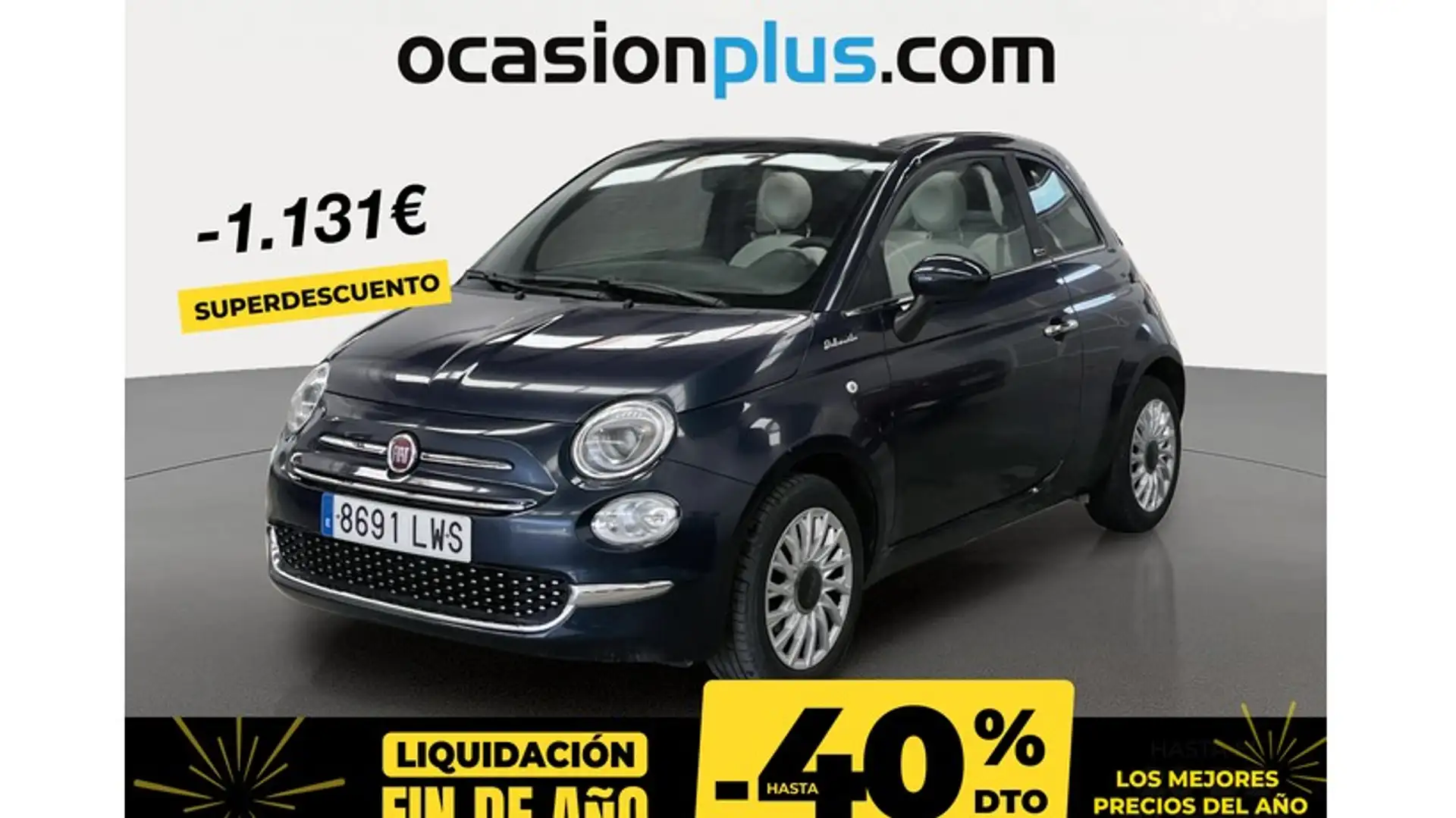 Fiat 500C 1.0 Hybrid Dolcevita 52kW Bleu - 1