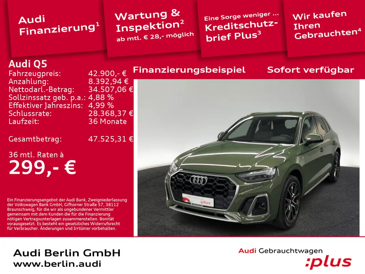 Audi Q5 S line 50 TDI qu.tiptr. MATRIX 360K ACC HUD — миниатюра 1