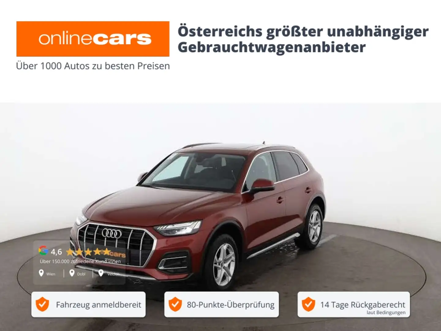 Audi Q5 40 TDI quattro advanced Aut MATRIX SKY AHK NAV Rot - 1