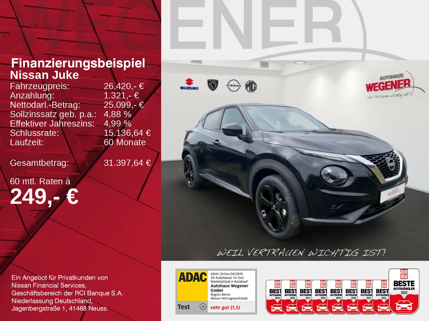 Nissan Juke JUKE TEKNA 6MT Bose BFS Schwarz - 2