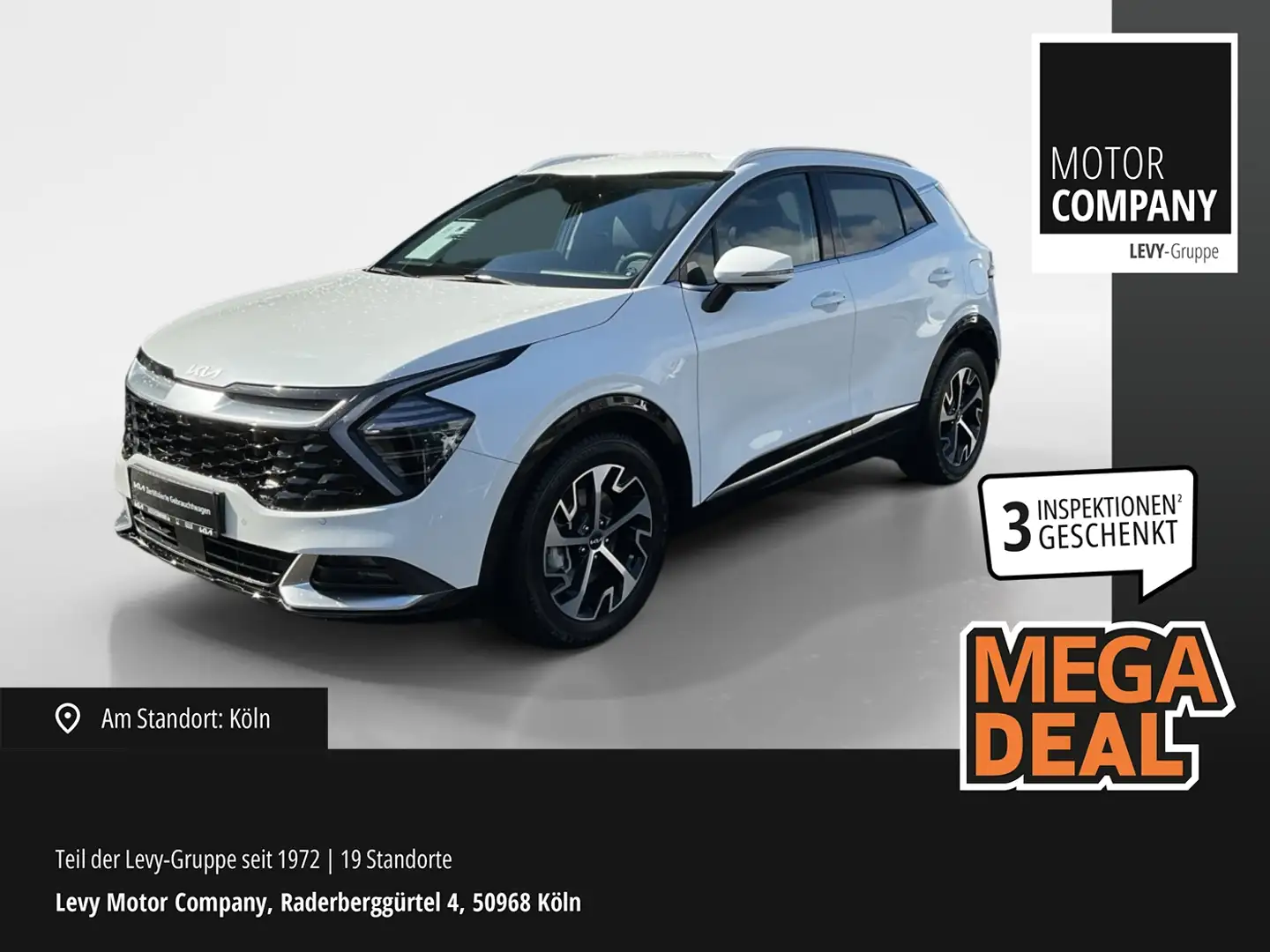 Kia Sportage 1.6 T-GDI Spirit +DCT+Navi+360°R.Kam+All Weiß - 1