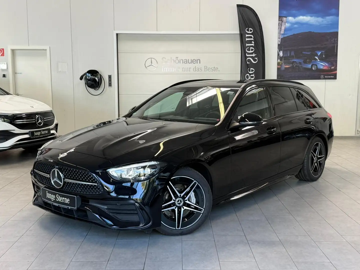 Mercedes-Benz C 220 d T AMG+DISTR+NIGHT+360°+MEMORY+AHK+TOTW Schwarz - 1