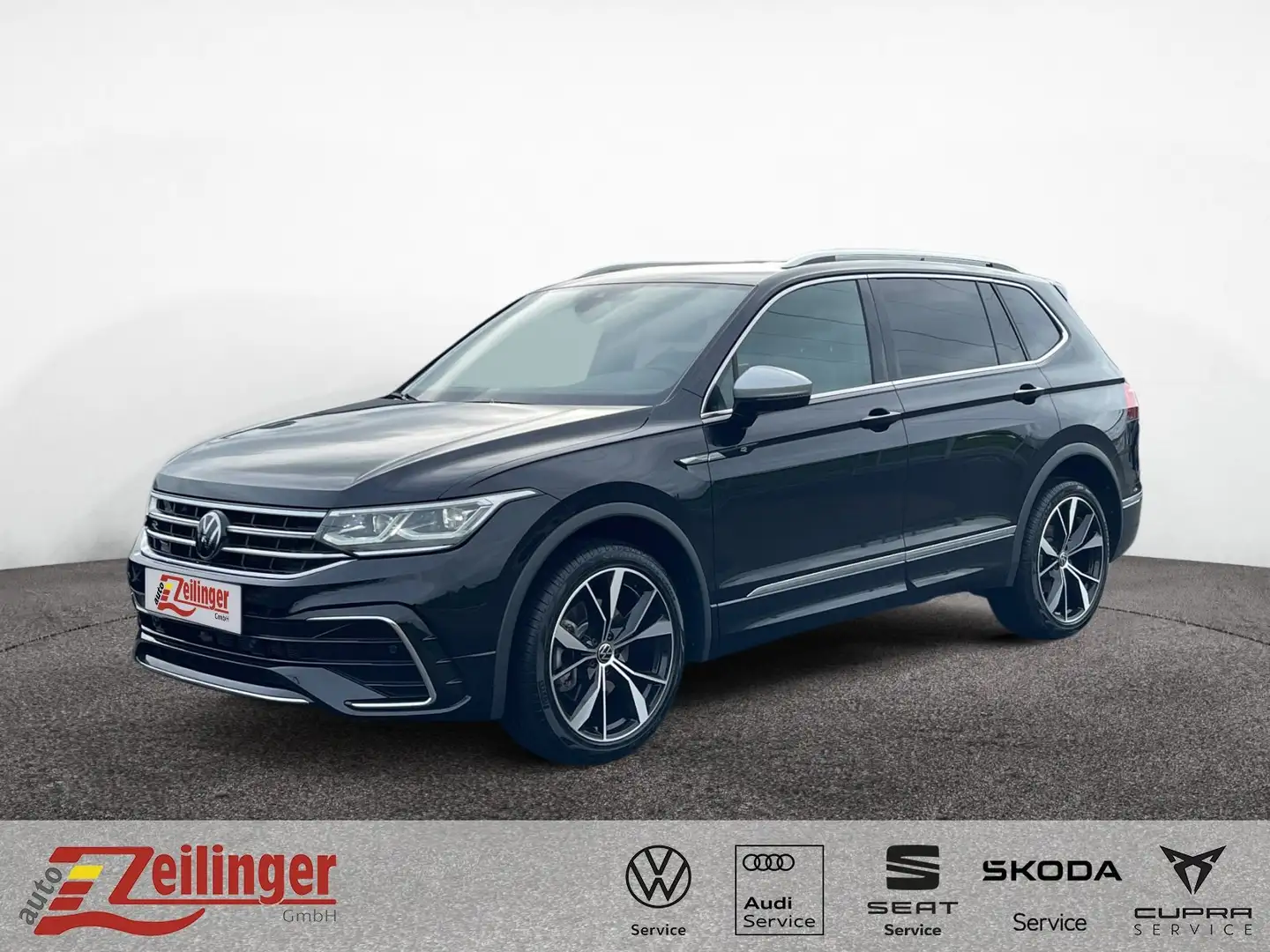 Volkswagen Tiguan Allspace R-Line 4Mo. TSI DSG|PANO|AHK|7-S Schwarz - 1