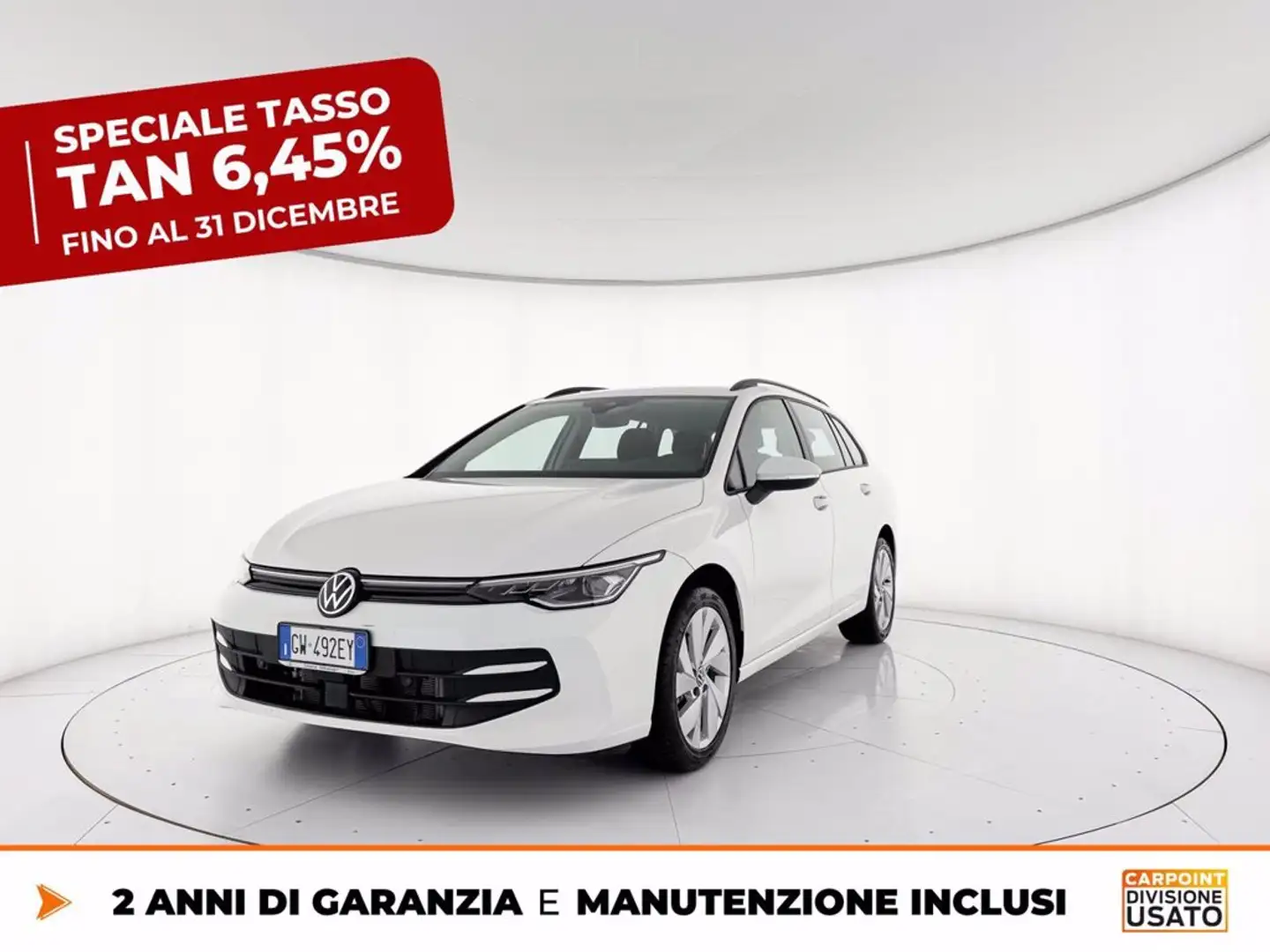 Volkswagen Golf Variant 1.5 etsi life 115cv dsg Bianco - 1
