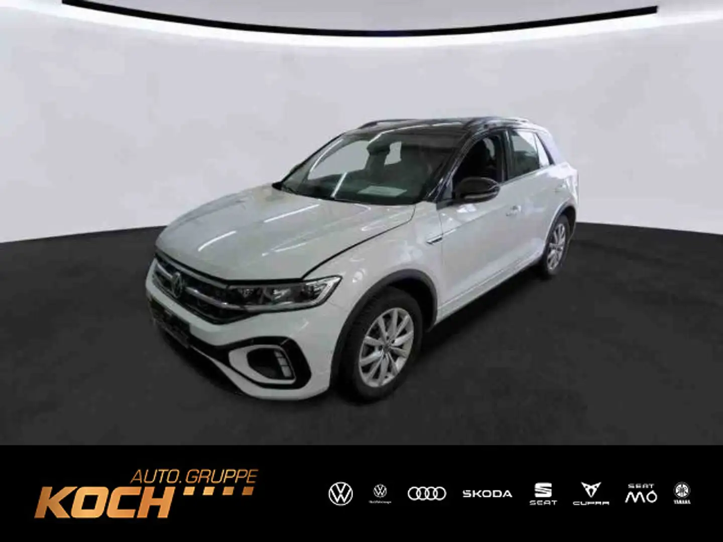 Volkswagen T-Roc 2.0TSI R-Line 4M DSG STANDHZ NAVI LEDER AH Weiß - 1