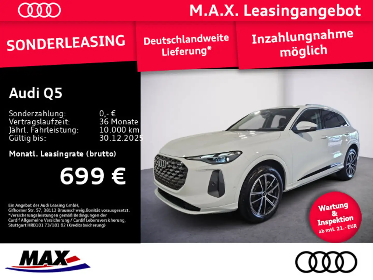 Audi Q5 SUV TDI quattro LED+AHK+RÜCKFAHRKAMERA+ Weiß - 1