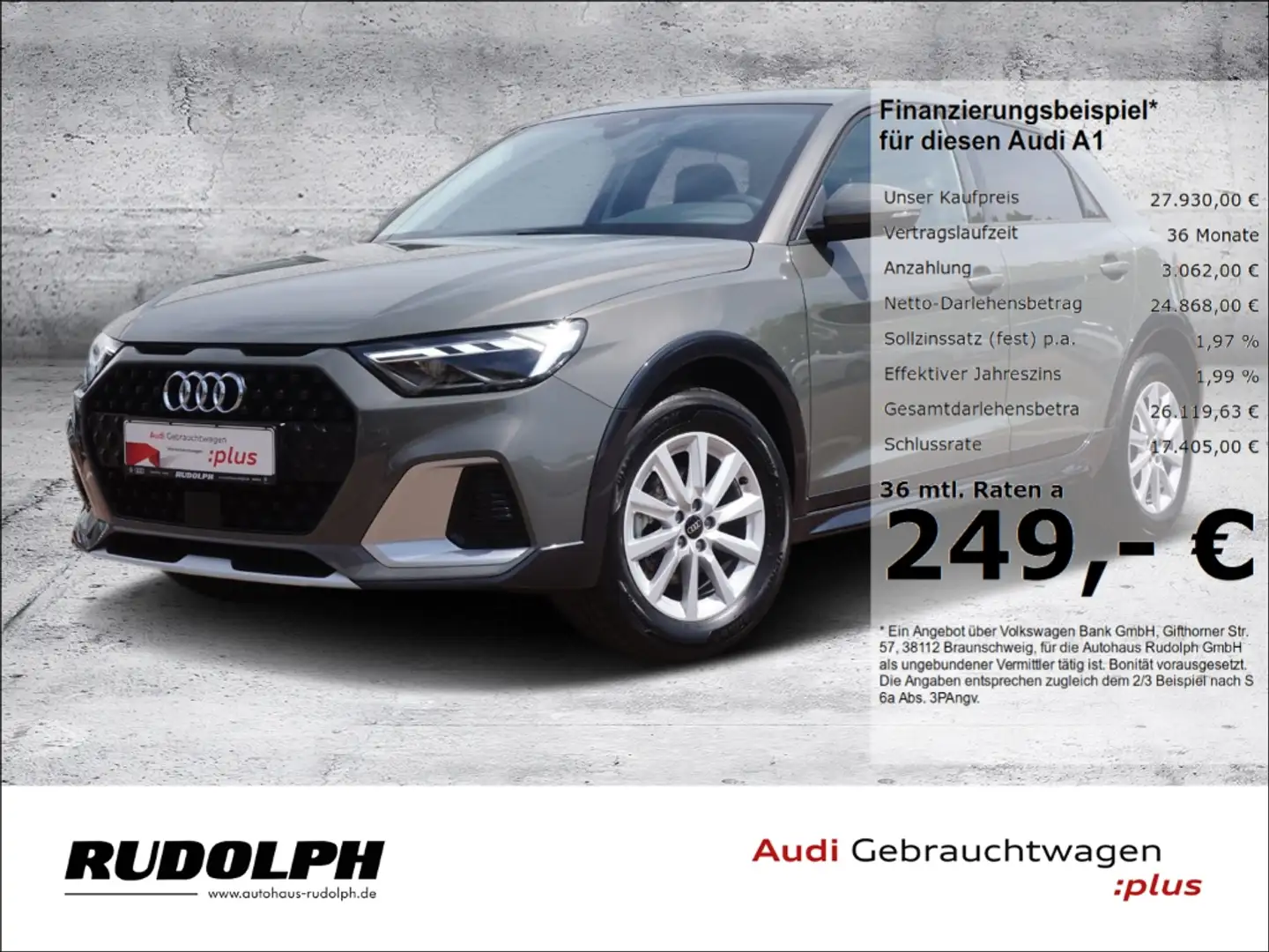 Audi A1 Allstreet 30 TFSI S-tronic LED Navi PDC SHZ Grau - 1