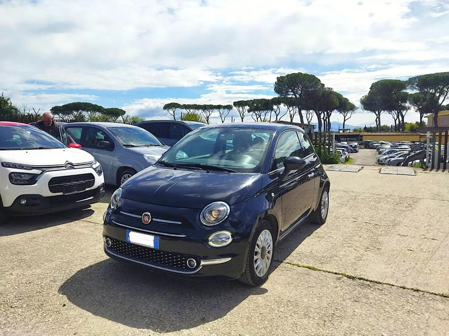 Fiat 500 1.2cc EURO6 69cv TETTO PANORAMA CERCHI IN LEGA Nero - 1