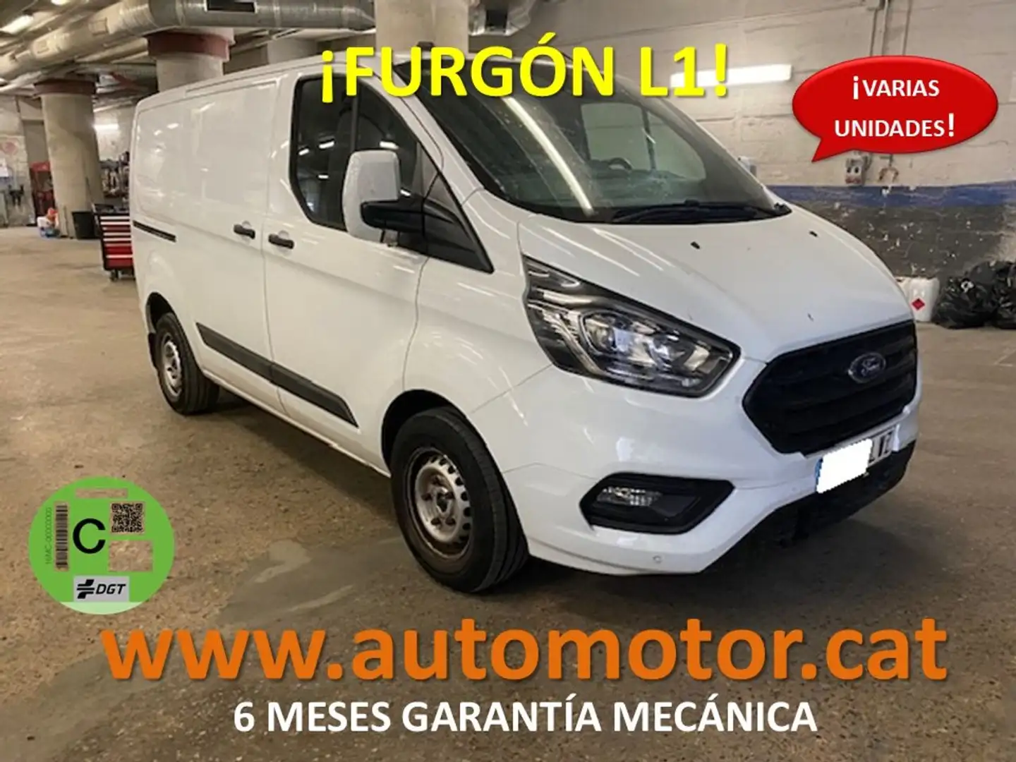 Ford Transit Custom FT 300 L2 Van DCb. Trend 130 Blanc - 1