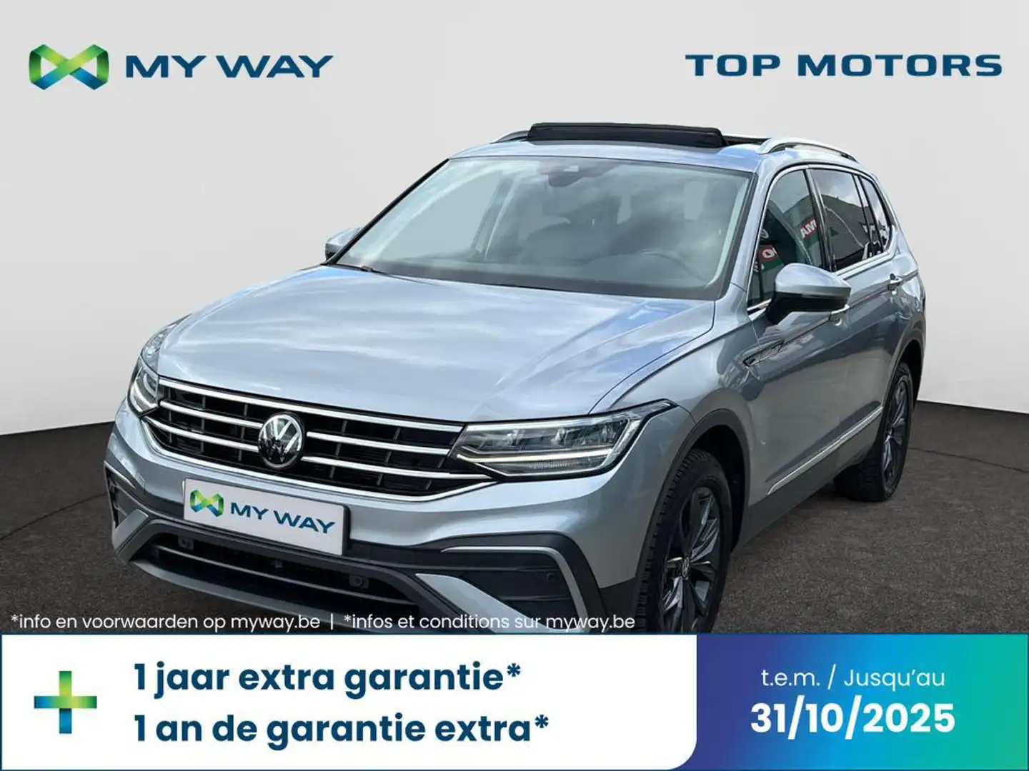 Volkswagen Tiguan Allspace ALLSPACE*7PL*PANO DAK*LEDER*AUTOMAAT*TOPWAY.BE Argent - 1