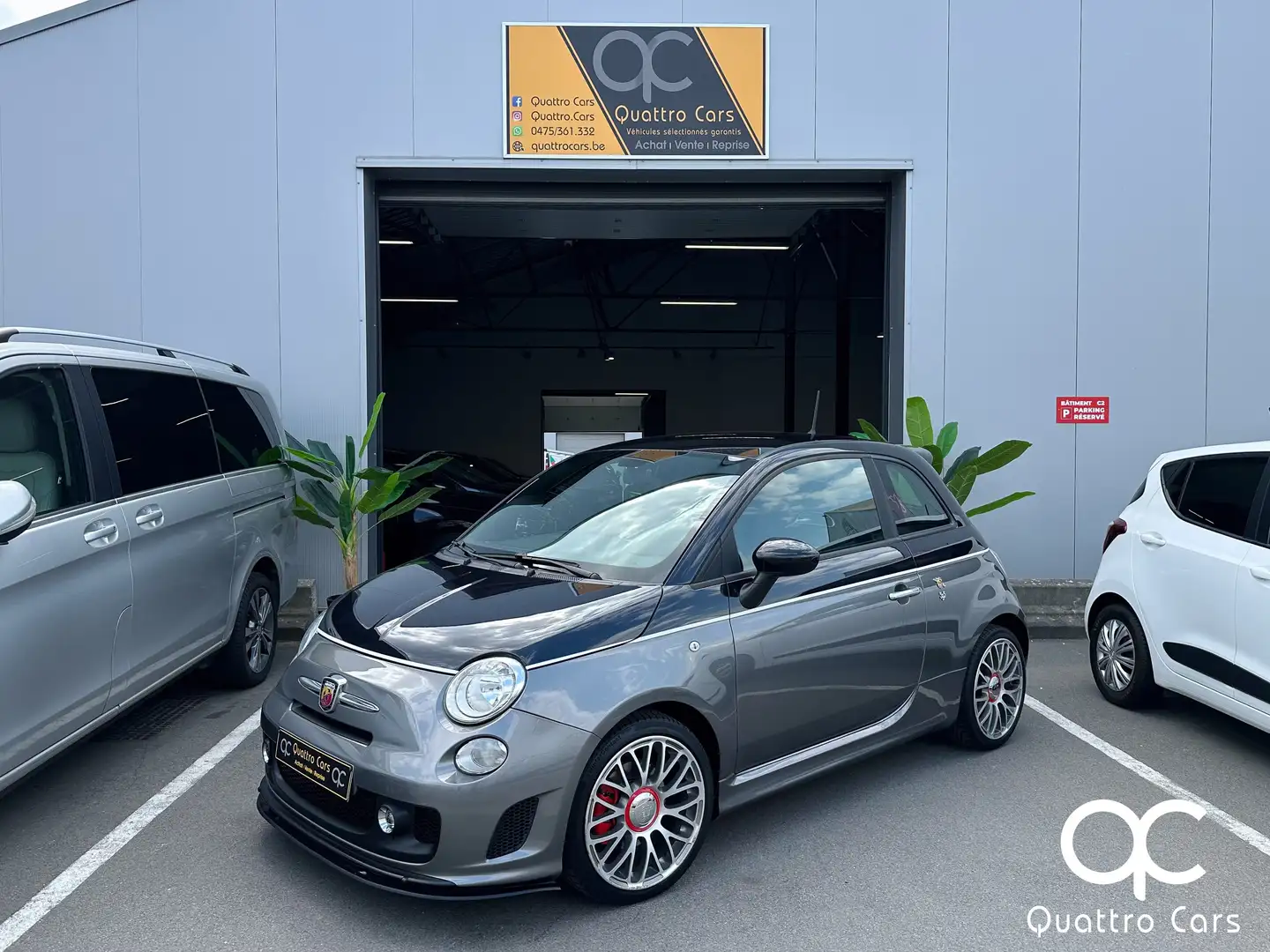 Abarth 595 1.4 T-Jet 135 cCh - Bicolore - Cuir - Clim auto Gris - 2