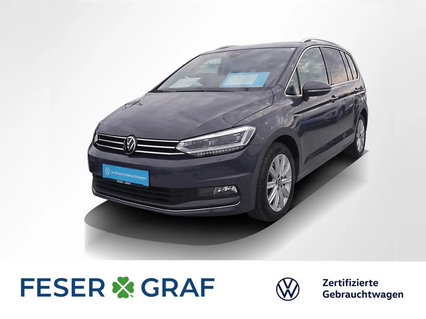 Volkswagen Touran 2.0 TDI Highl. DSG 7Si AHK LED Navi RüKa Grau - 1