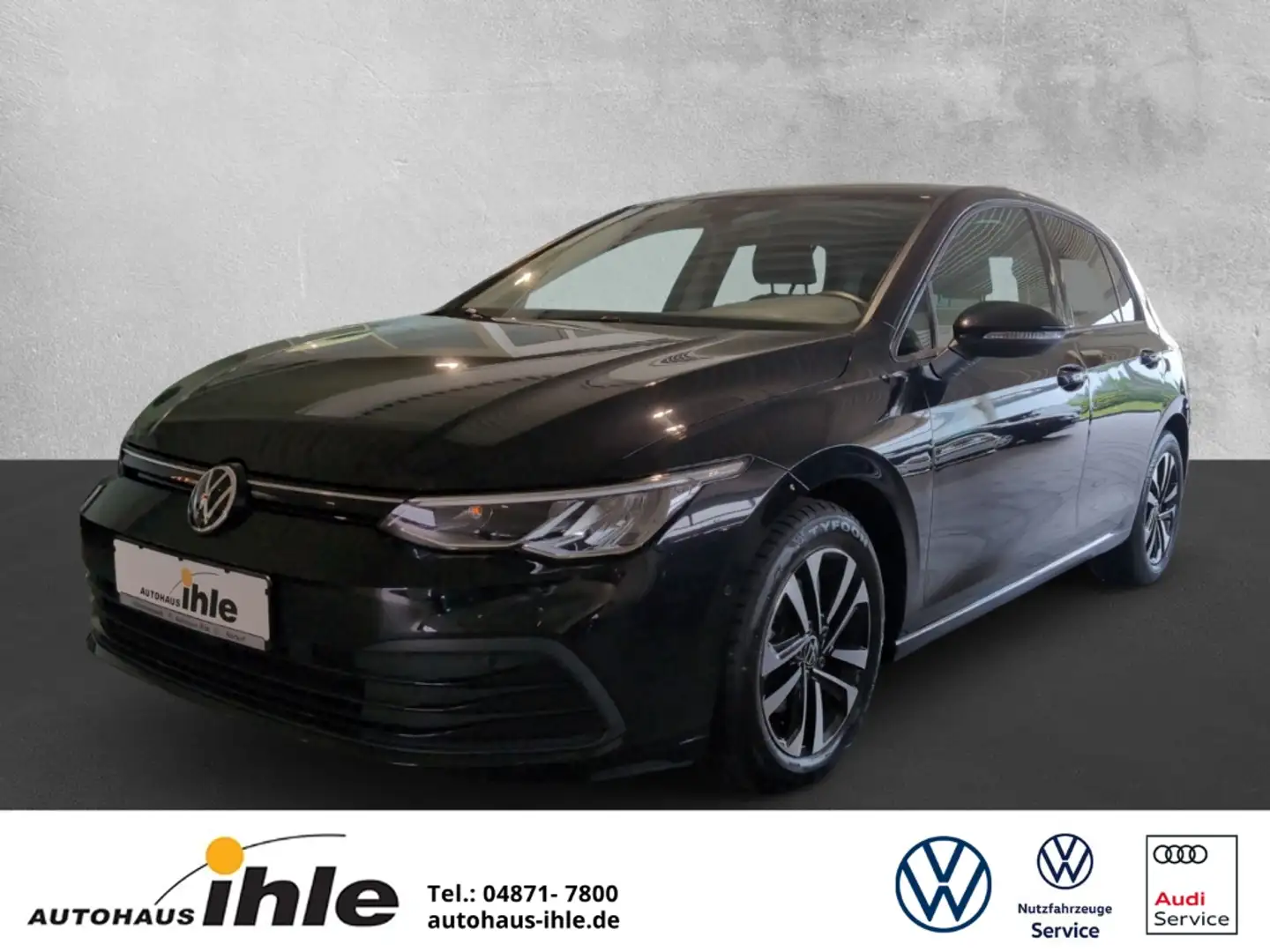 Volkswagen Golf 1.0 EU6d VIII United 1,0 TSI ACC+NAVI+AMBIENTEBEL. Noir - 1