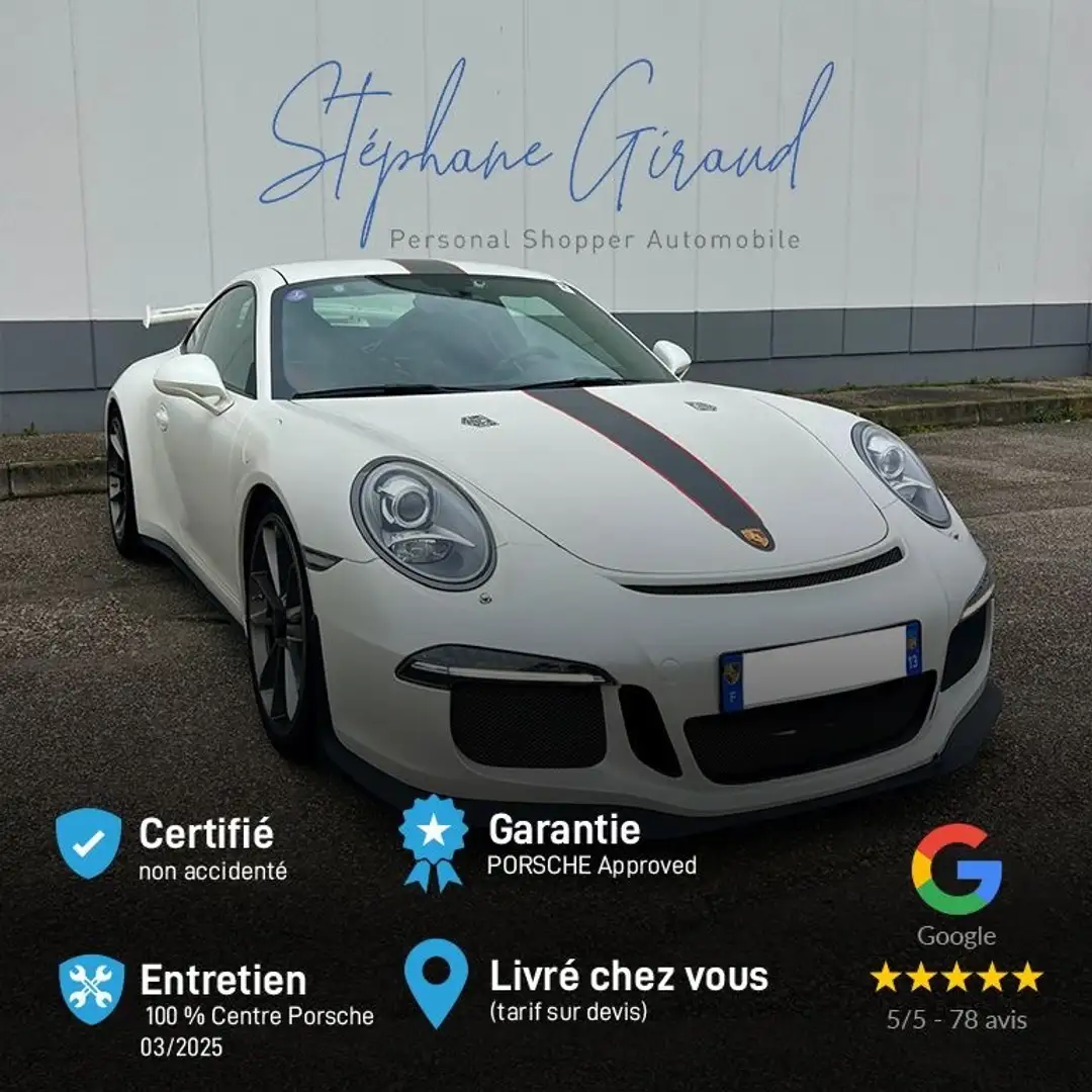Porsche 911 3.8i GT3 PDK Clubsport PORSCHE Approved 12 mois Білий - 1