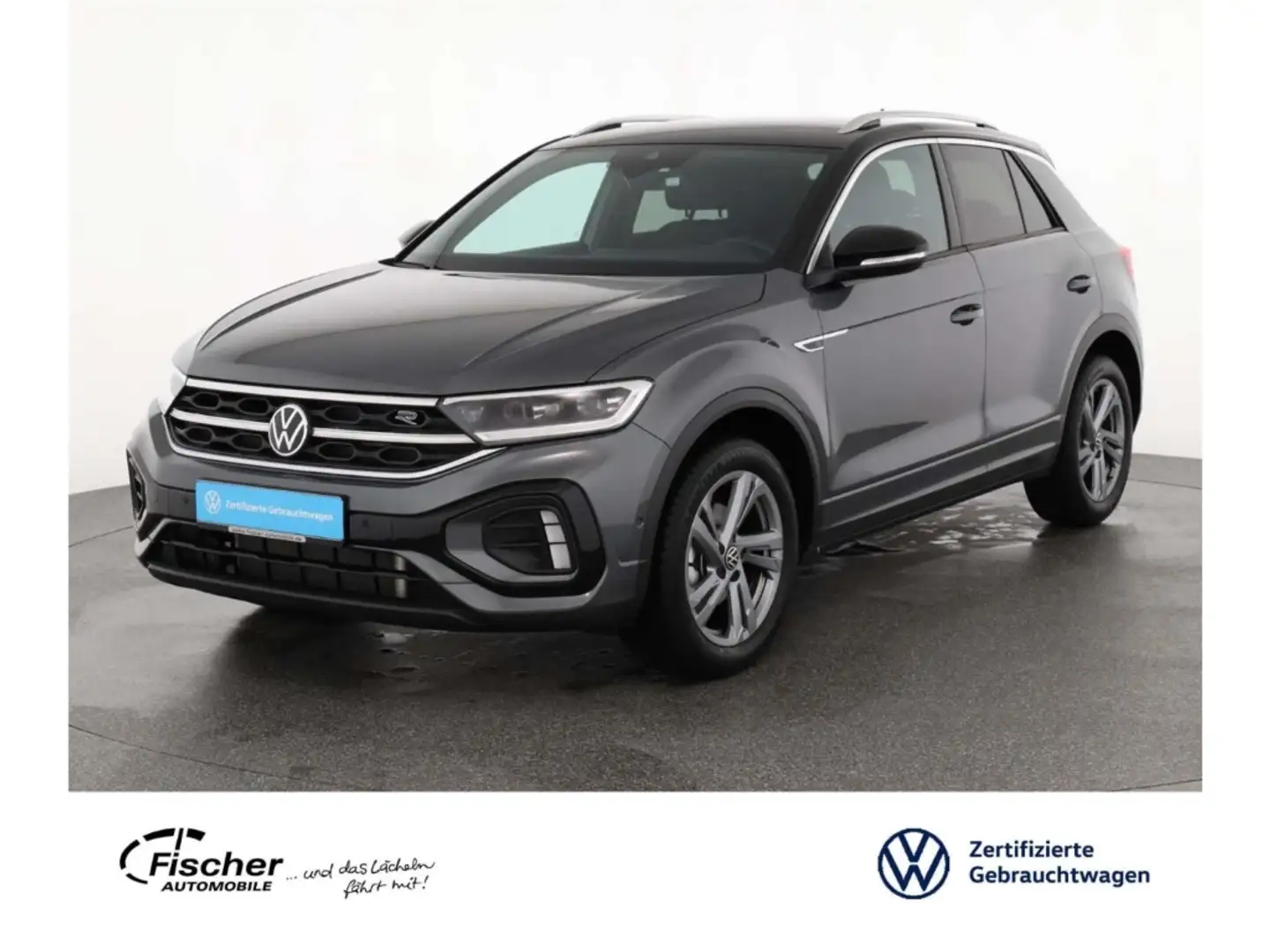 Volkswagen T-Roc 1.5 TSI R-Line DSG AHK/NAV/LED/RFK/SH/PDC Grau - 1