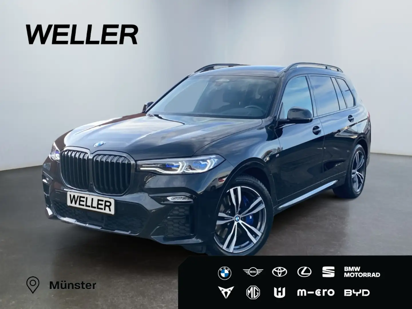 BMW X7 xDr 40d M Sport *Laser*360°*AHK*Pano*21Zoll* Noir - 1