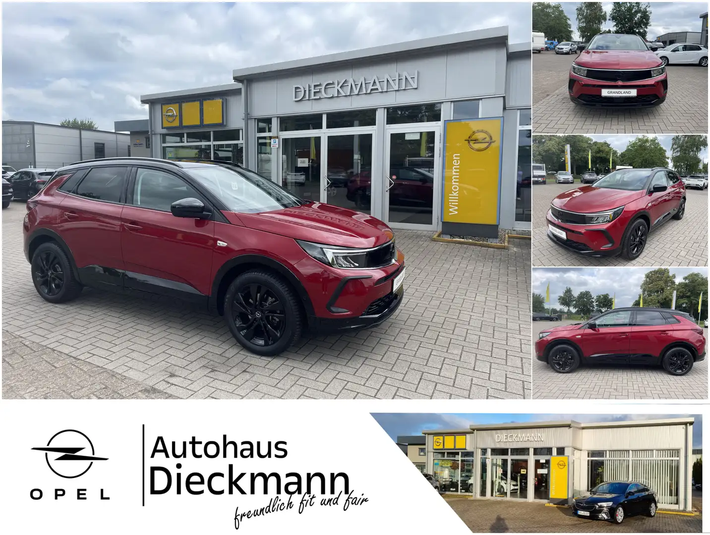 Opel Grandland GS Line Navi AHK SHZ RFK PDC Allwetter Rojo - 1
