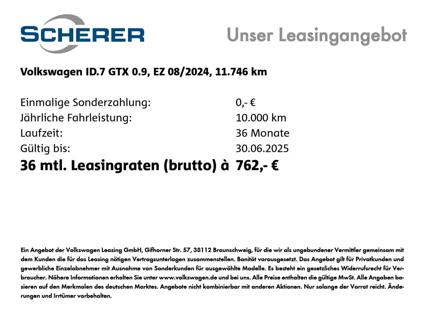 Volkswagen ID.7 Tourer GTX 86kWh, 4MOTION,* 0,99 % *, NAVI, Schwarz - 2