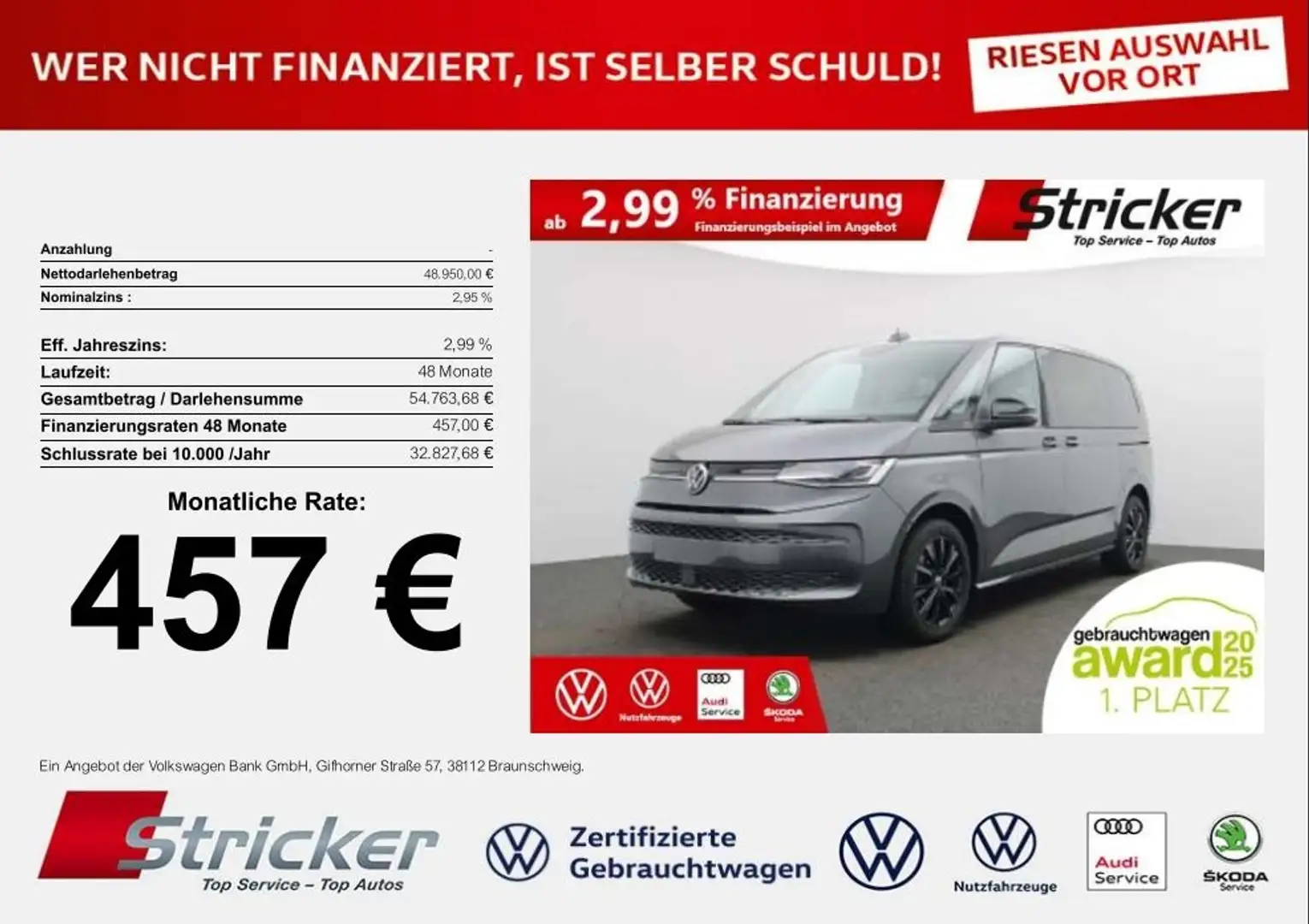 Volkswagen T7 Multivan Life 2.0TDI DSG 457,-ohne Anzahlung AHK Leder Vis Silber - 2