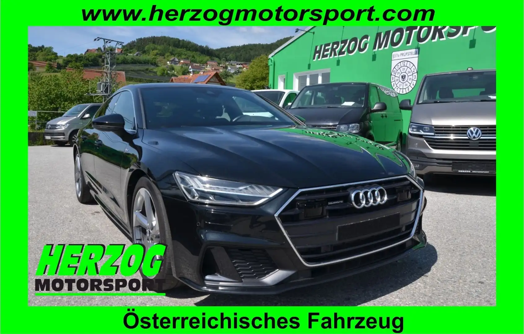 Audi A7 SB 50 TDI quattro S-Line Matrix Standheizung 1.Bes Schwarz - 1