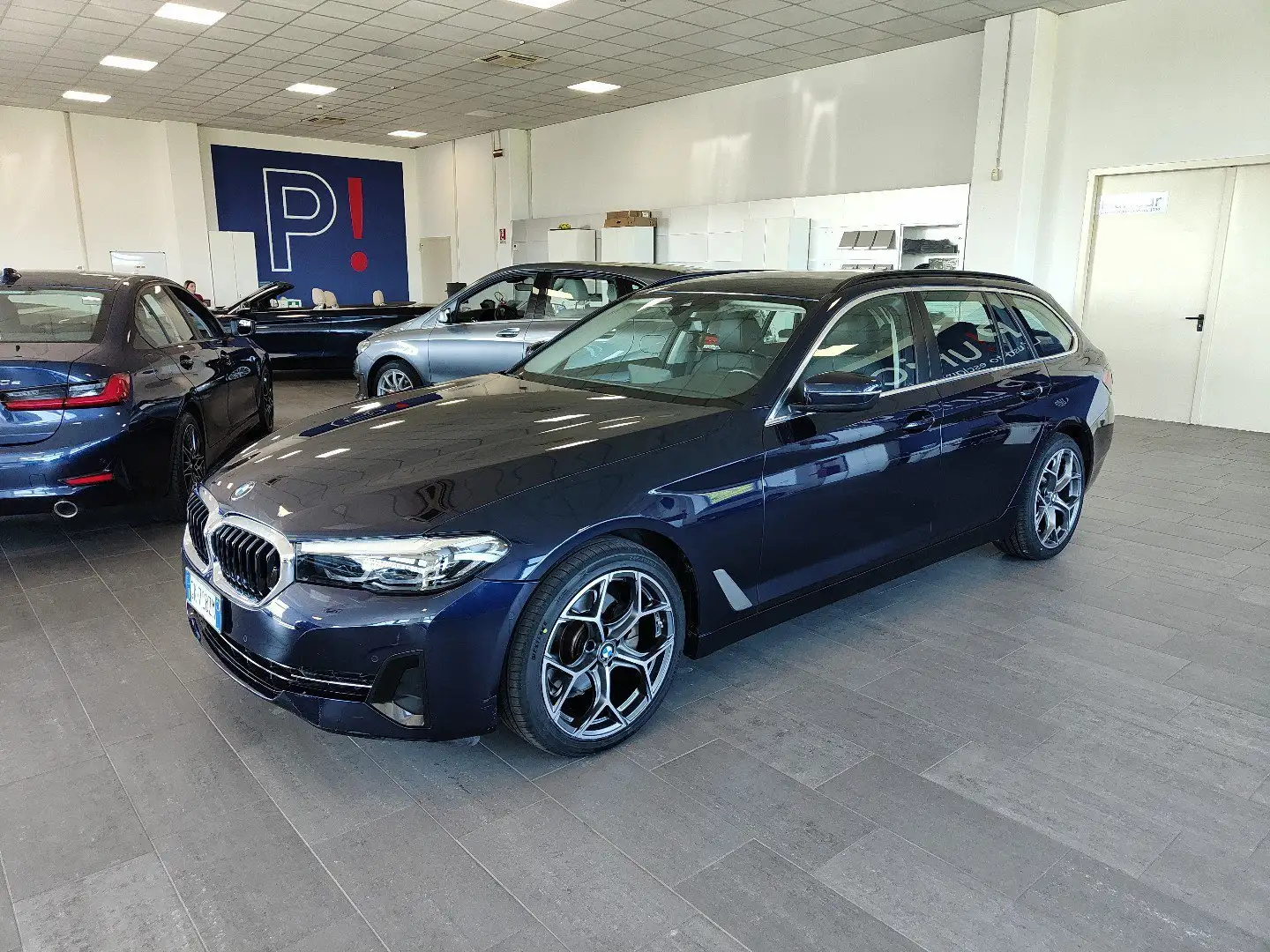 BMW 520 d 48V Touring Auto Navi Pelle Fari LED Cerchi19 Blu/Azzurro - 1