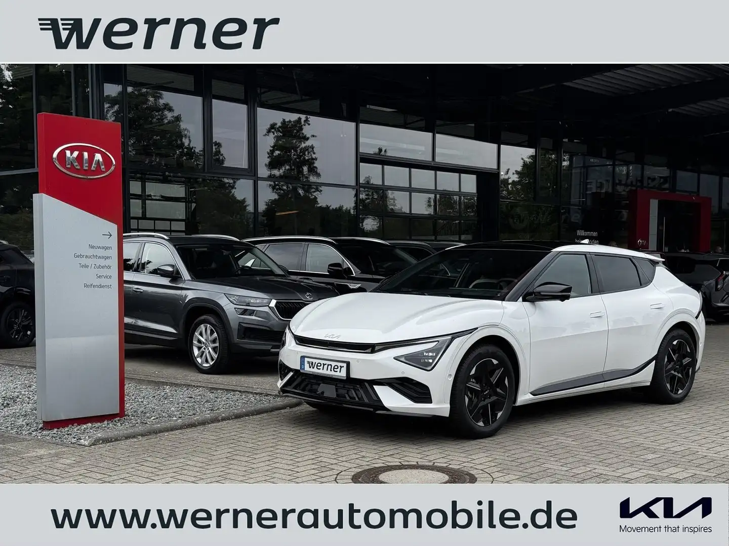 Kia EV6 GT-line 84 kWh RWD Assist+ GD AHK SD WP Weiß - 1