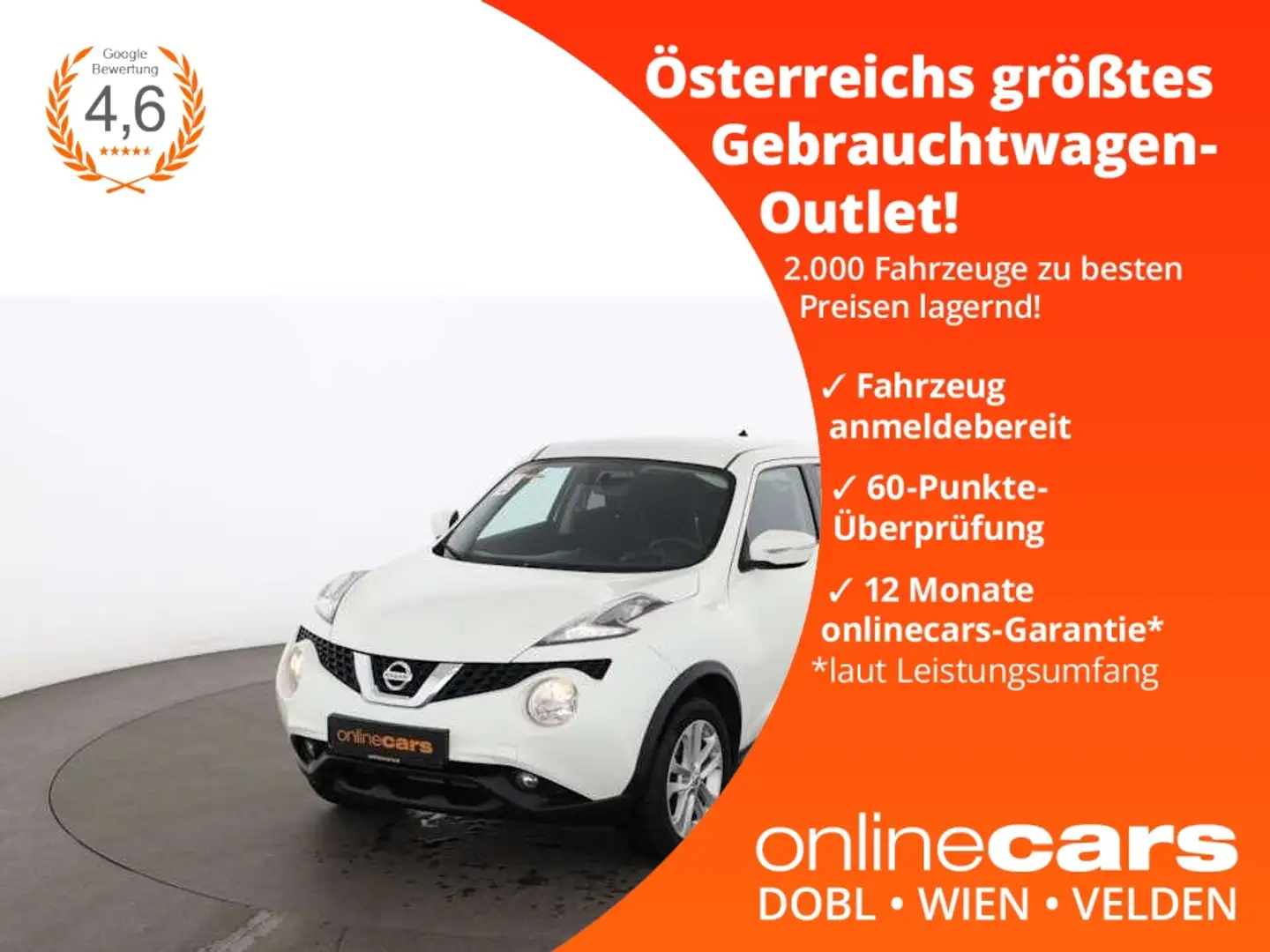 Nissan Juke 1.2 DIG-T Tekna NAVI R-CAM TEMPOMAT Bianco - 1