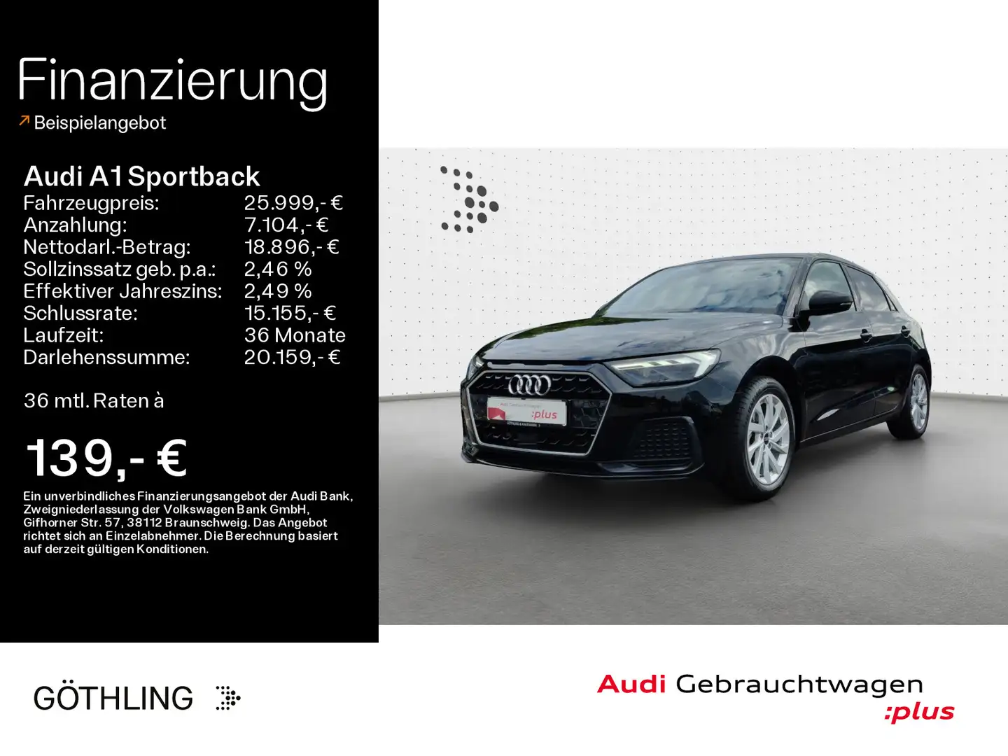 Audi A1 30 TFSI S line*Sonos*LED*Virtual*Na Schwarz - 1