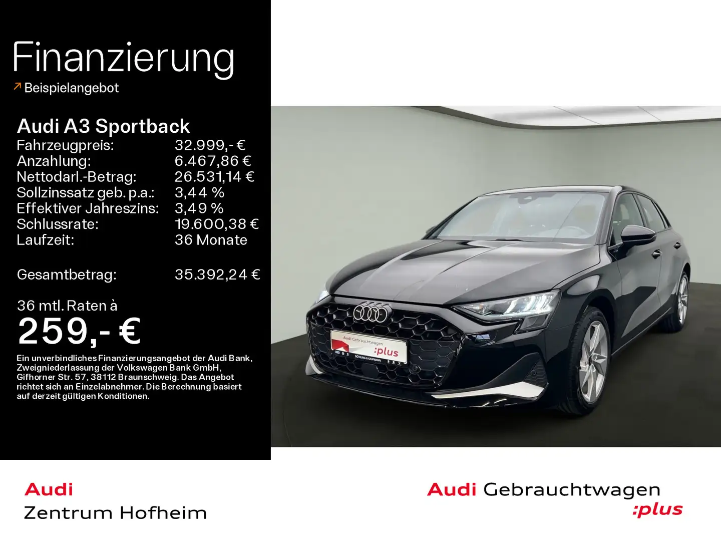 Audi A3 35 TDI Advanced S tro*Sonos*HUD*LED Zwart - 1