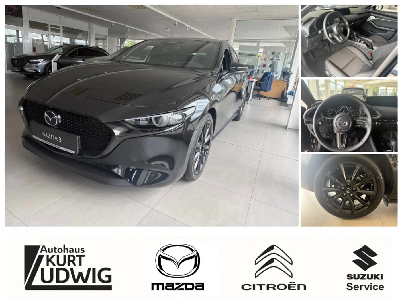 Mazda 3 2.0L e-SKYACTIV X 186ps Schwarz - 1