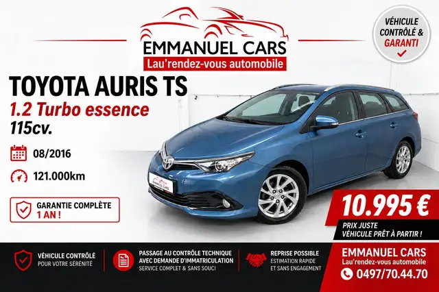 Toyota Auris TS BREAK 1.2 Turbo DYNAMIC. Alu+GPS+caméra de recul. 1er PROPRIETAIRE