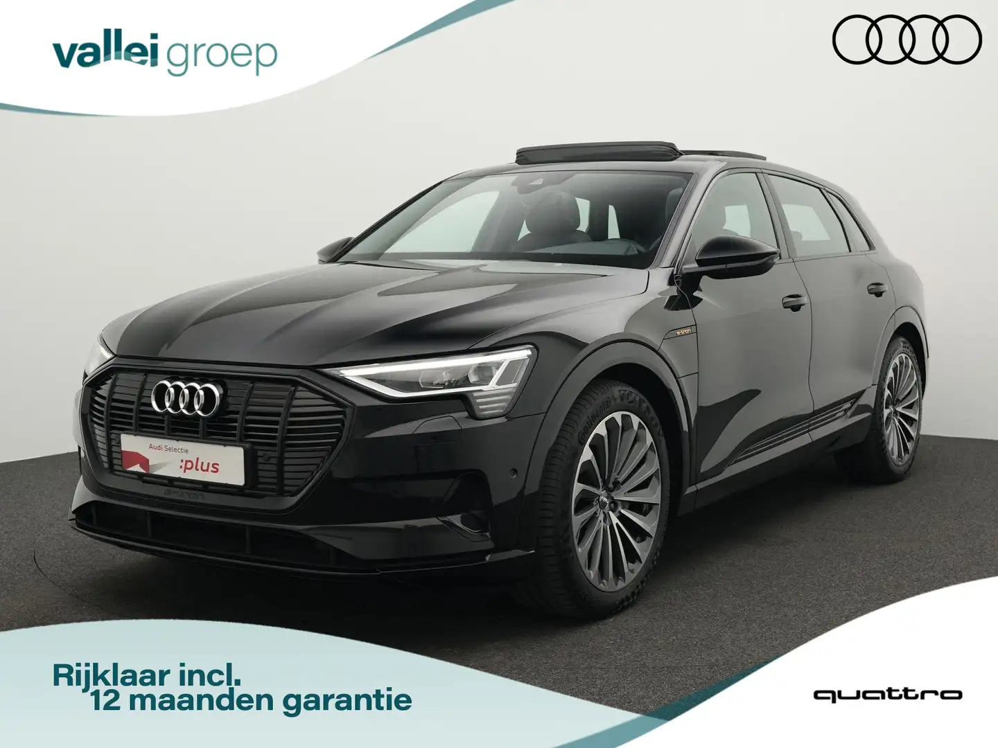 Audi e-tron 55 95 kWh 408 pk quattro Advanced | Luchtvering | Zwart - 1